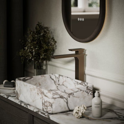 Baroque Brushed Bronze Monobloc Tall Basin Mixer Tap