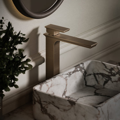 Baroque Brushed Bronze Monobloc Tall Basin Mixer Tap