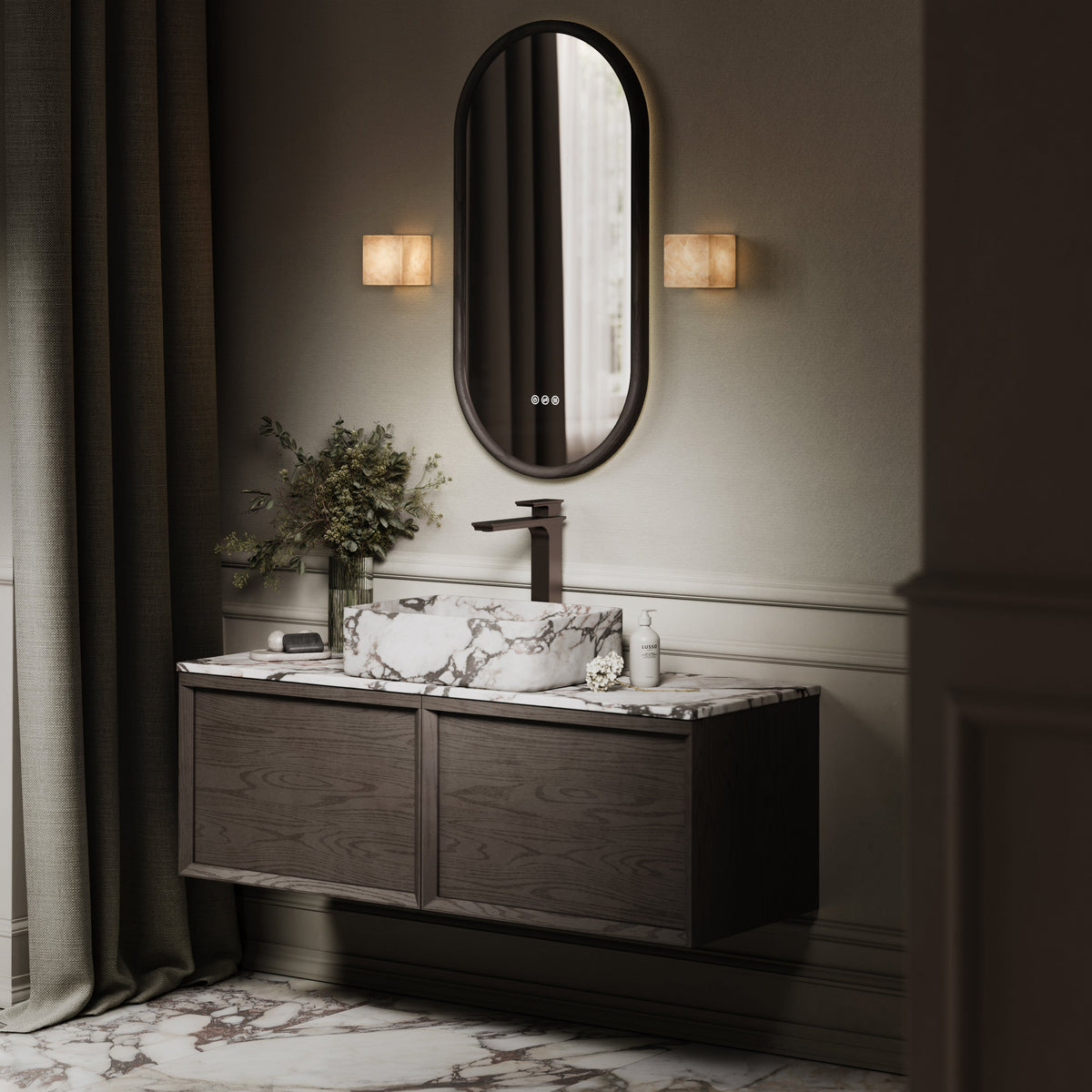 Baroque Deep Bronze Monobloc Tall Basin Mixer Tap