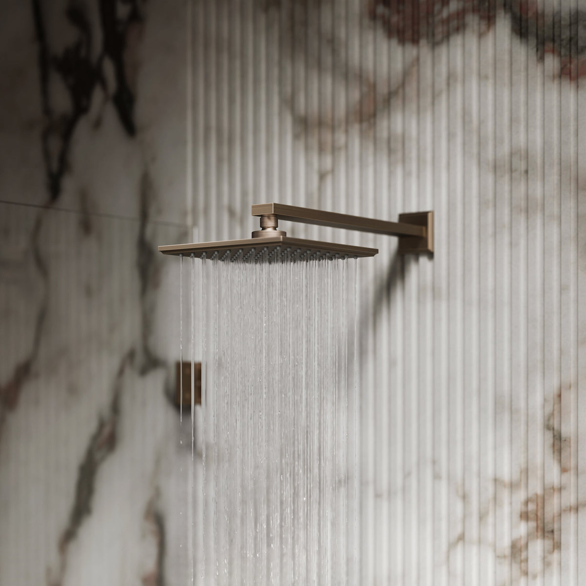 Baroque Brushed Bronze Thermostatic Shower with Handheld Shower