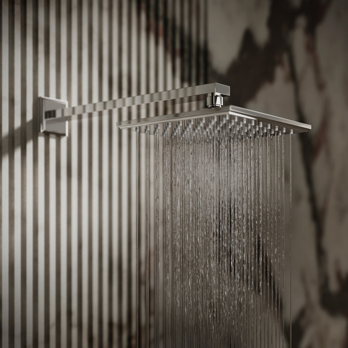 Baroque Chrome Thermostatic Shower with Handheld Shower