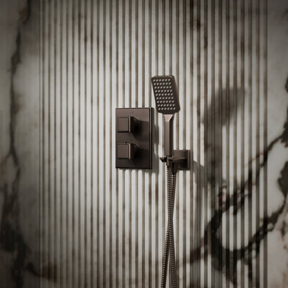 Baroque Deep Bronze Thermostatic Shower with Handheld Shower