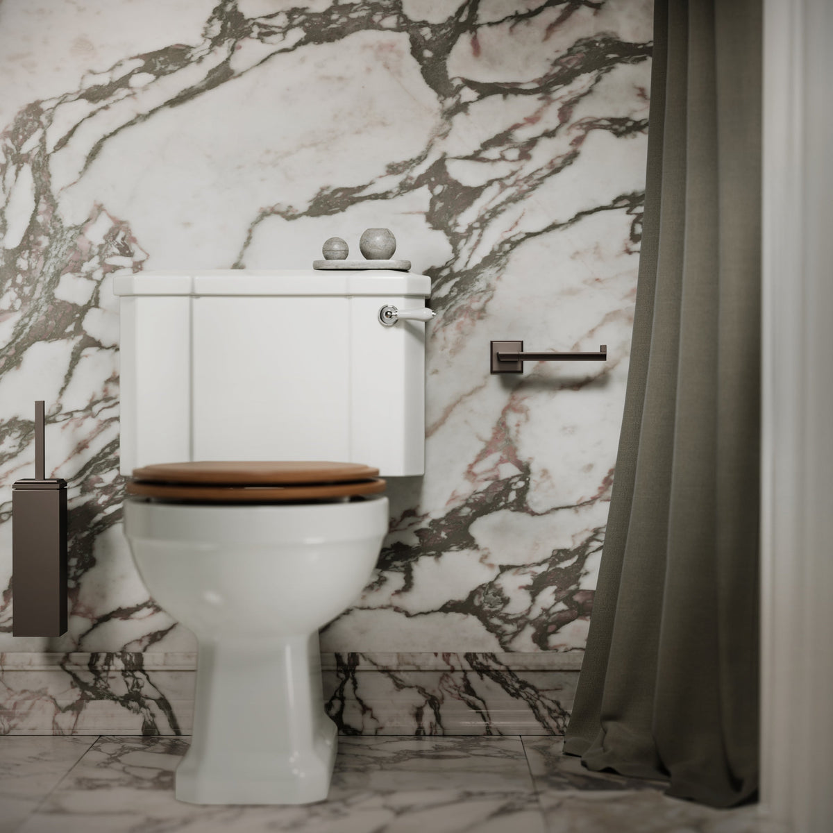 Baroque Deep Bronze Toilet Roll Holder