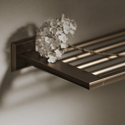 Baroque Brushed Bronze Towel Shelf