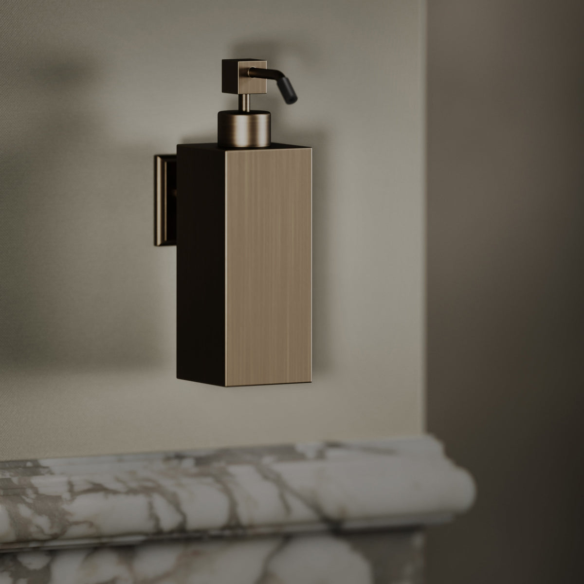 Baroque Brushed Bronze Wall Mounted Soap Dispenser