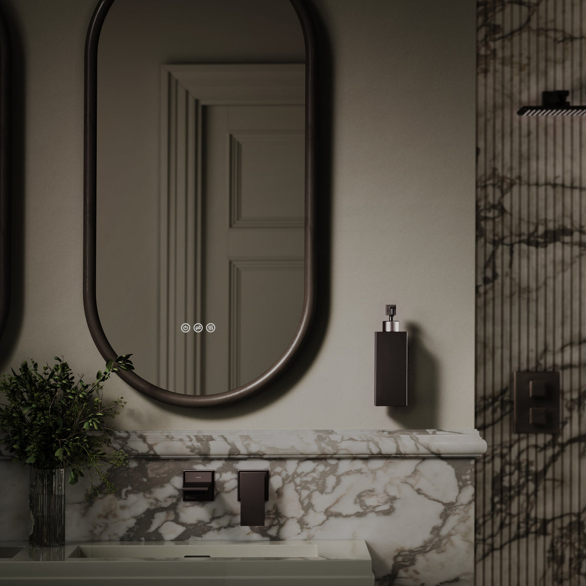 Baroque Deep Bronze Wall Mounted Soap Dispenser