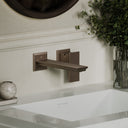 Baroque Brushed Bronze Wall Mounted Basin Mixer Tap V2