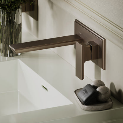 Baroque Brushed Bronze Wall Mounted Basin Mixer Tap