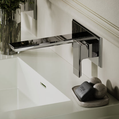 Baroque Chrome Wall Mounted Basin Mixer Tap