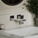 Baroque Chrome Wall Mounted Basin Mixer Tap V2