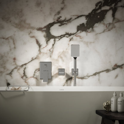Baroque Chrome Wall Mounted Bath Shower Mixer Tap