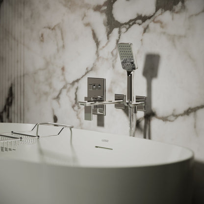 Baroque Chrome Wall Mounted Bath Shower Mixer Tap
