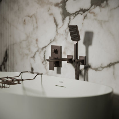 Baroque Deep Bronze Wall Mounted Bath Shower Mixer Tap