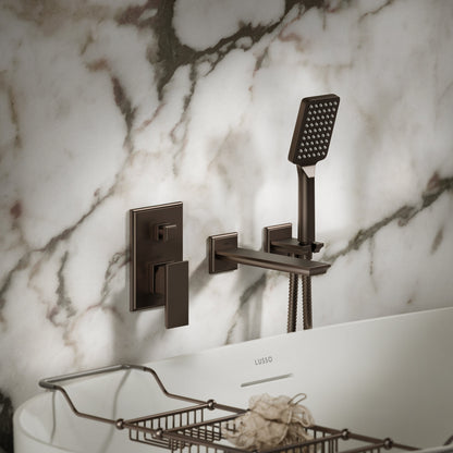 Baroque Deep Bronze Wall Mounted Bath Shower Mixer Tap