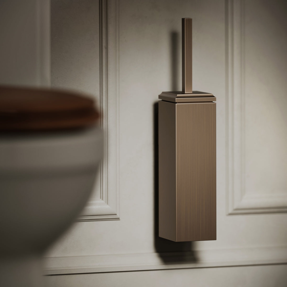 Baroque Brushed Bronze Wall Mounted Toilet Brush