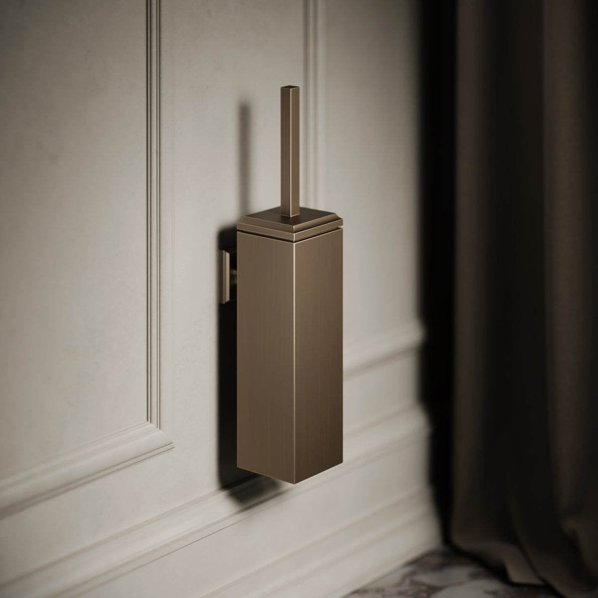 Baroque Brushed Bronze Wall Mounted Toilet Brush