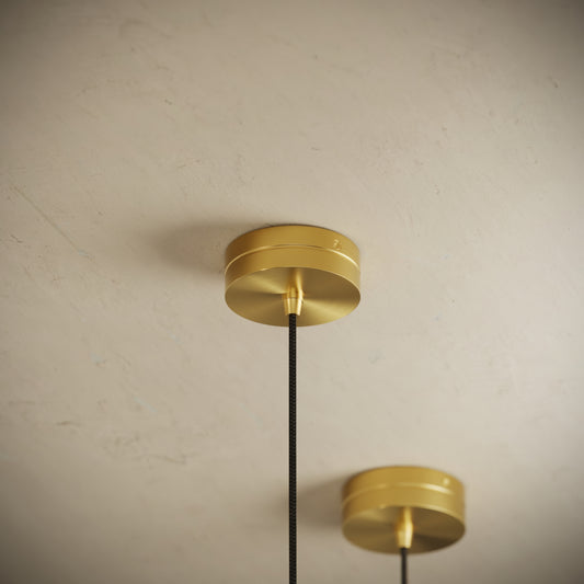 Luminosa Alabaster LED Pendant Light Brushed Gold 400mm