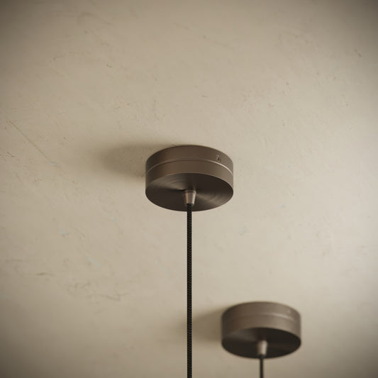 Luminosa Alabaster LED Pendant Light Deep Bronze 400mm