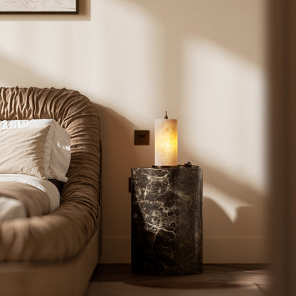 Ciara Alabaster & Burnished Brass Table Lamp