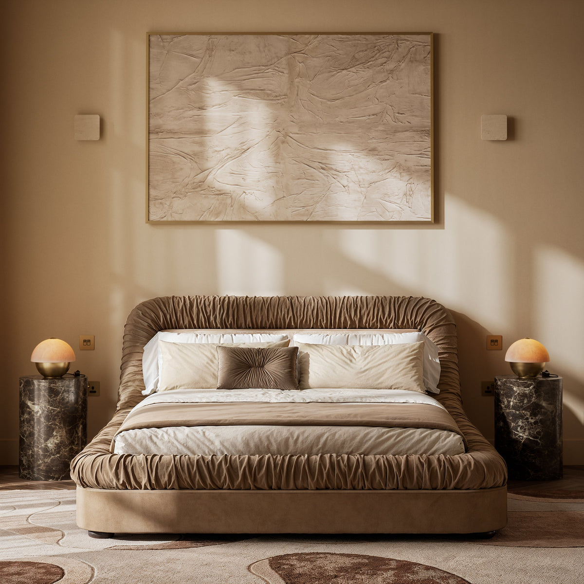 Gia Alabaster & Brushed Gold Table Lamp