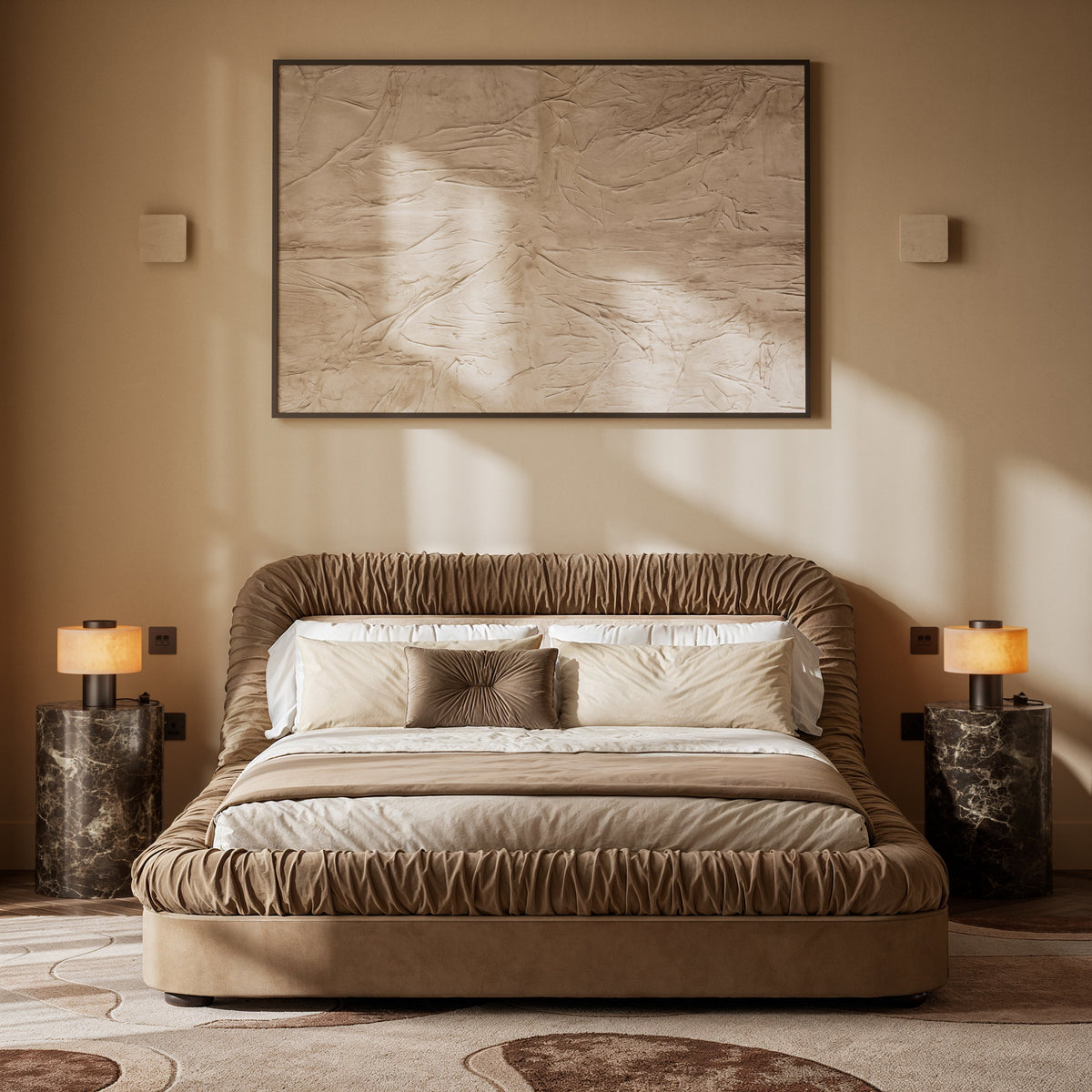Odette Alabaster & Deep Bronze Table Lamp