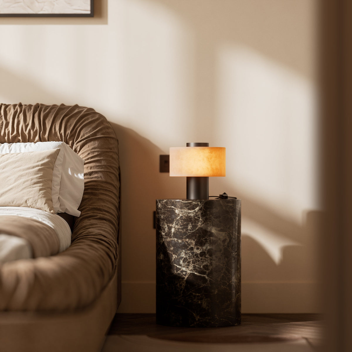 Odette Alabaster & Deep Bronze Table Lamp