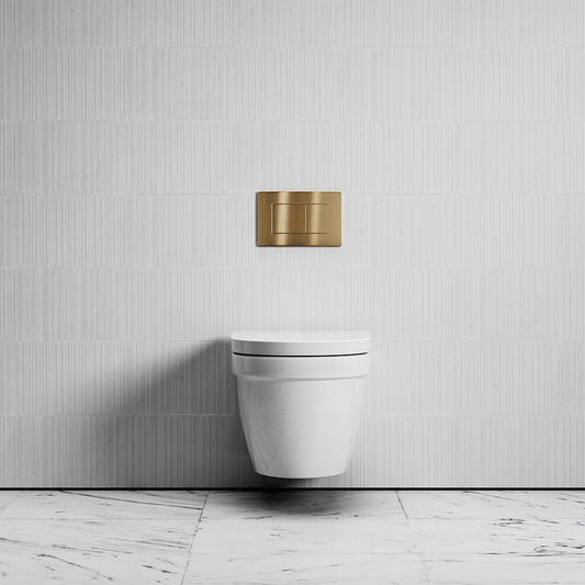 Berkeley Traditional Wall Hung Rimless Toilet with Concealed Cistern and Rectangle Flush Plate