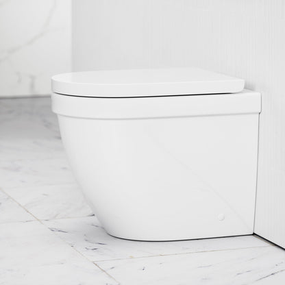 Berkeley Traditional Back to Wall Rimless Toilet with Concealed Cistern and Aged Bronze Flush Plate