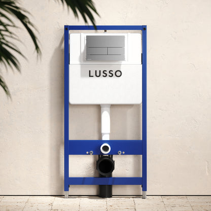 Senza Concealed Dual Flush Cistern & Frame with Square Flush Plate
