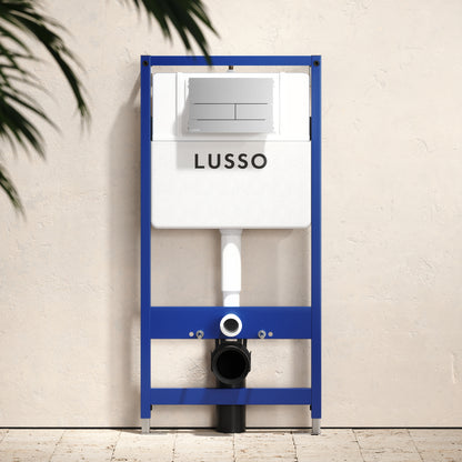 Senza Concealed Dual Flush Cistern & Frame with Square Flush Plate