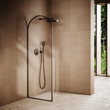 Casa Curved Arch Deep Bronze Shower Screen - All Sizes