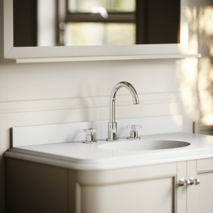 Connaught & Charsley Polished White Upstand 1000mm