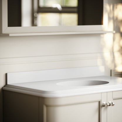 Connaught & Charsley Polished White Upstand 1000mm