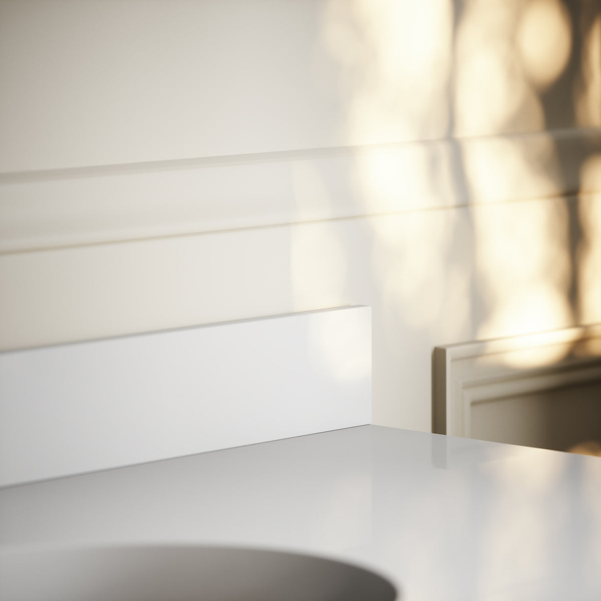 Connaught & Charsley Polished White Upstand 1200mm