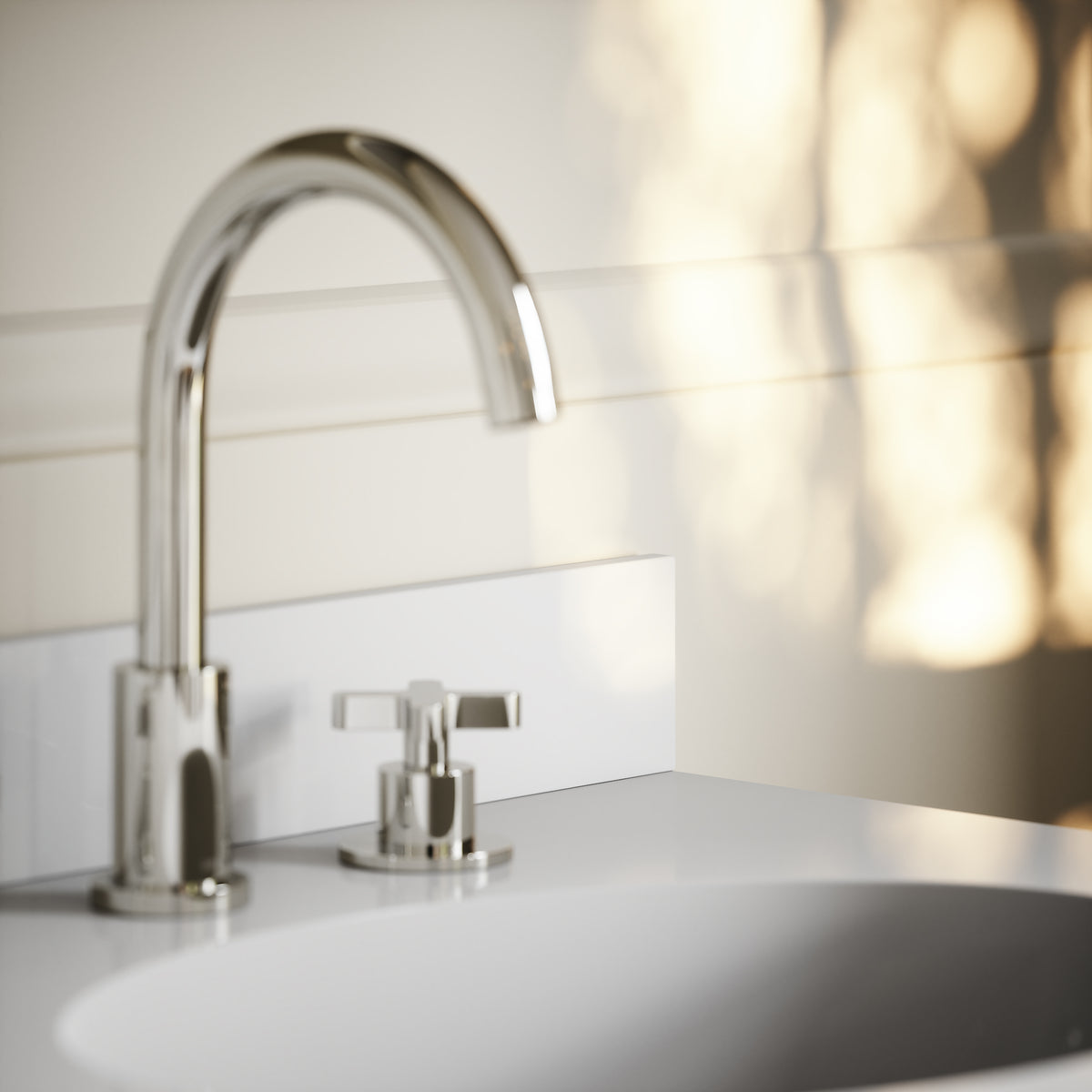 Connaught & Charsley Polished White Upstand 1400mm