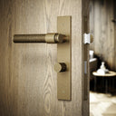 Chester Aged Bronze Hammered Bathroom WC Handle & Plate Thumbturn Set