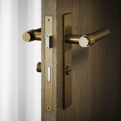 Chester Aged Bronze Hammered Bathroom WC Handle & Plate Thumbturn Set