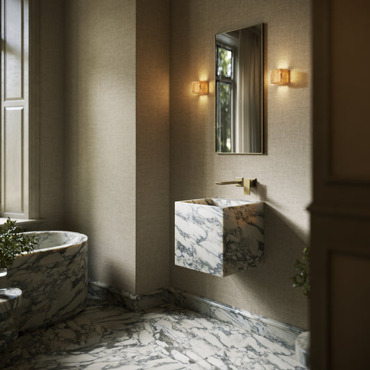 Cino Arabescato Marble Wall Hung Basin 400mm