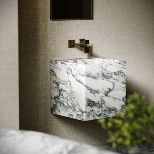 Cino Arabescato Marble Wall Hung Basin 400mm