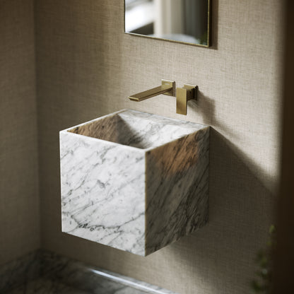 Cino Carrara Marble Wall Hung Basin 400mm