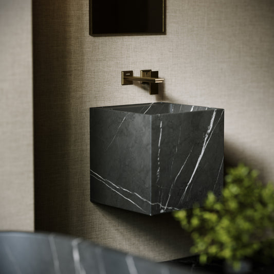 Cino Pietra Grey Marble Wall Hung Basin 400mm