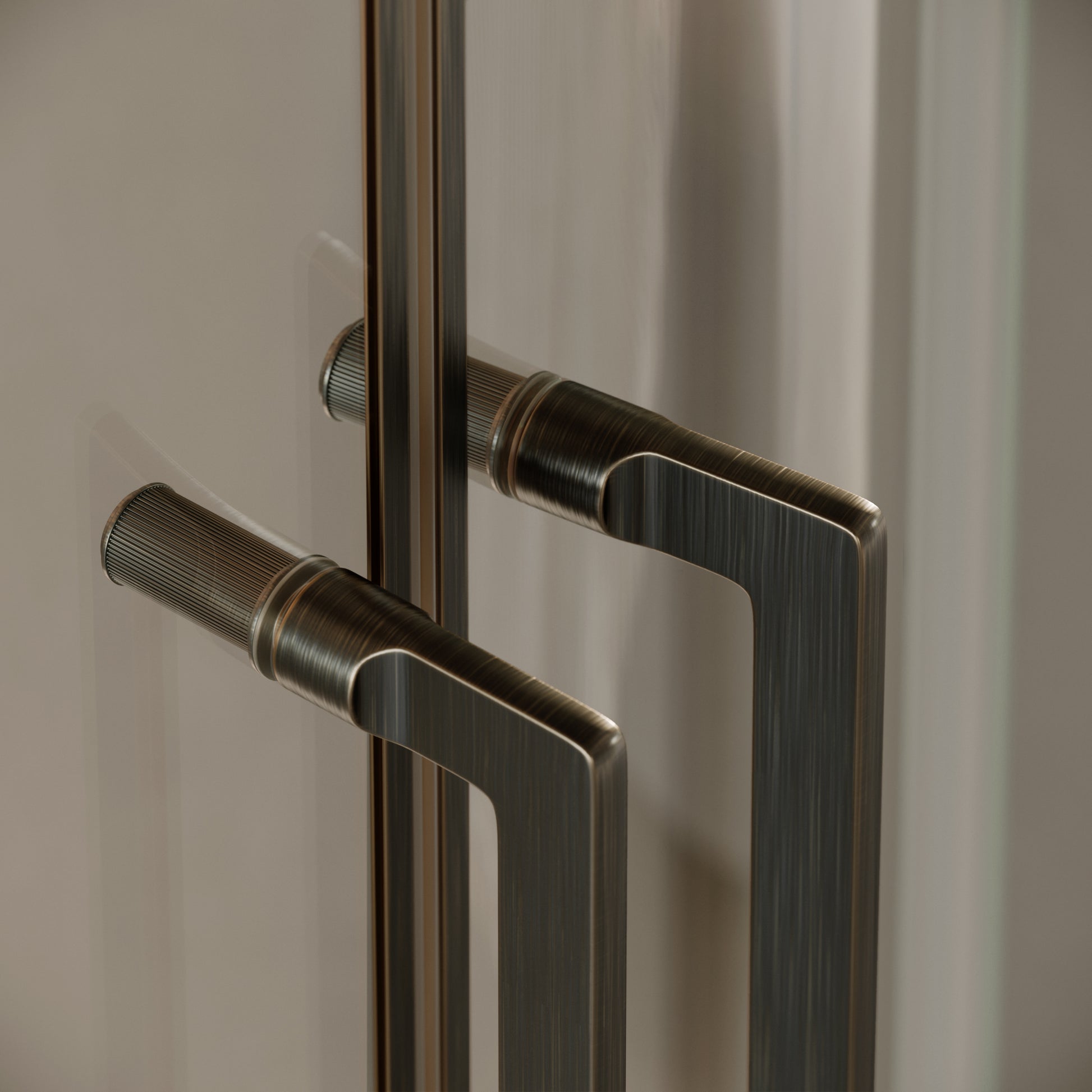 Cloud Quadrant Brushed Bronze Shower Enclosure 900mm