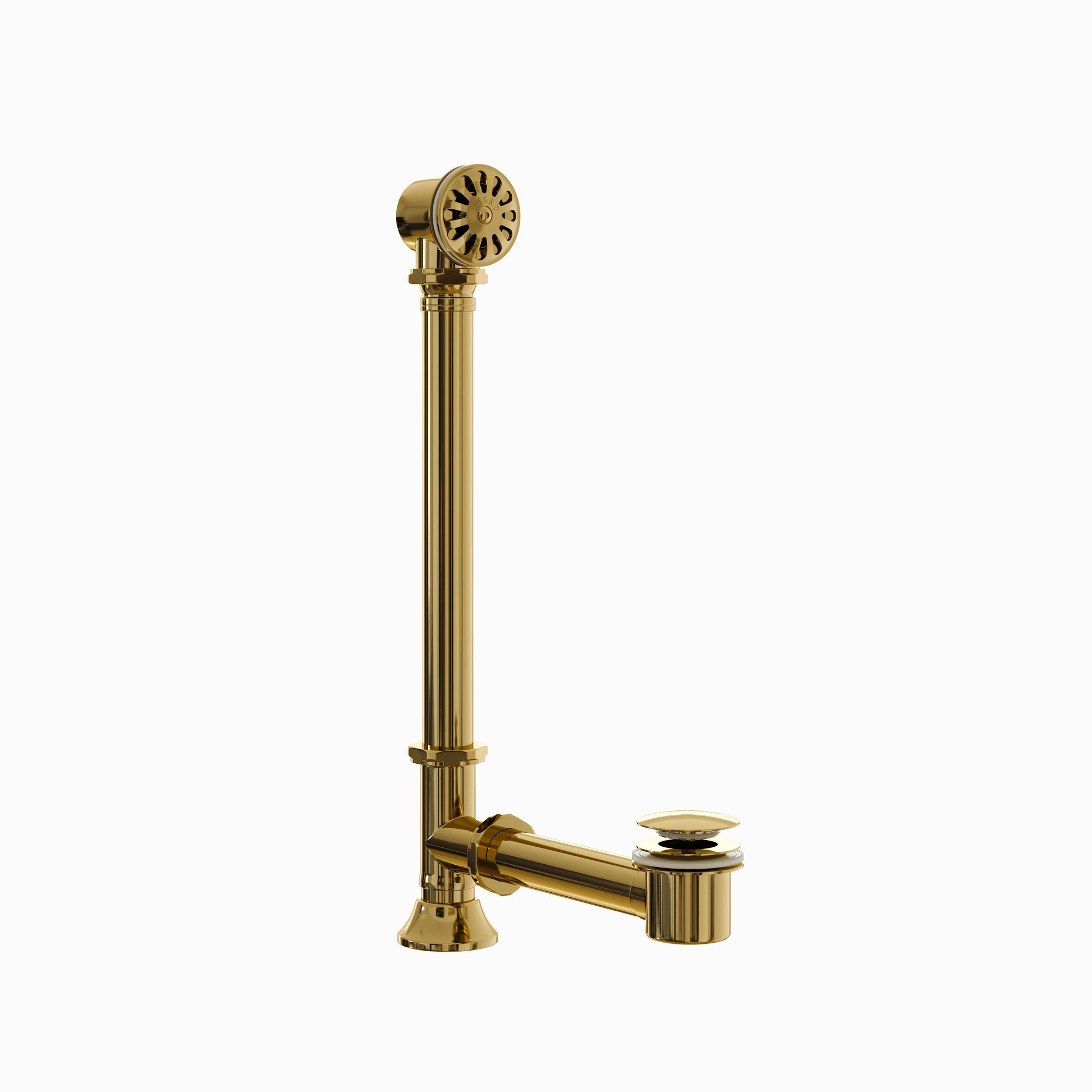 Deco Polished Brass Universal Exposed Bath Overflow Waste Kit