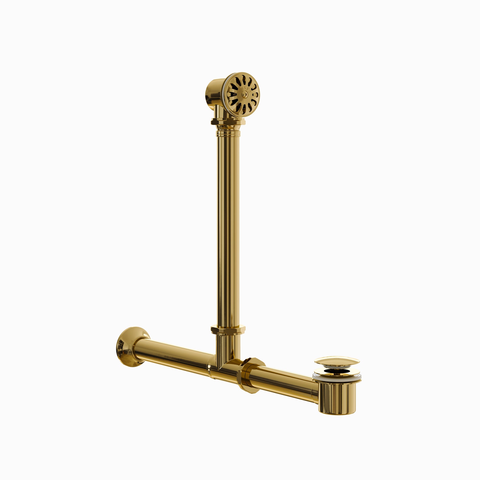 Deco Polished Brass Universal Exposed Bath Overflow Waste Kit