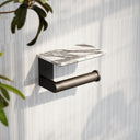 Deka Deep Bronze Toilet Roll Holder with Shelf