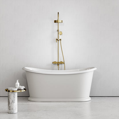 Eton Polished Brass 3-way Thermostatic Bath Shower System