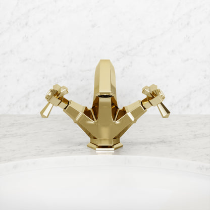 Eton Polished Brass Basin Mixer Tap