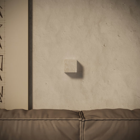 Fiamma Alabaster Wall Sconce Cube Light 100mm