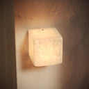 Fiamma Alabaster Wall Sconce Cube Light 100mm