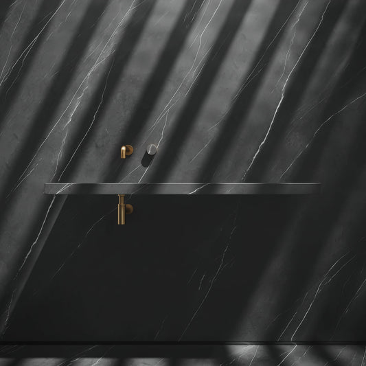Levitare Pietra Grey Marble Ultra Thin Wall Mounted Basin 1200mm (Offset Waste)